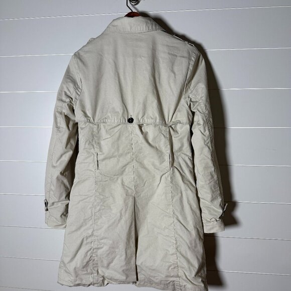 S Curve Light Jacket-Trench Coat Cream Size 10 - Picture 4 of 7
